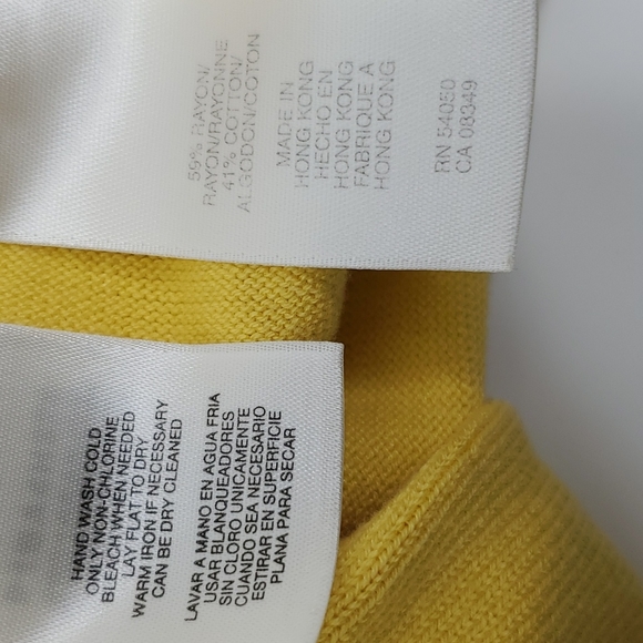 Nine West Women Cardigan, Size Medium, Yellow - Picture 9 of 9